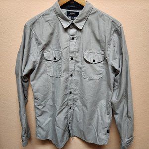 Roark Well Worn Long Sleeve Oxford Shirt Grey